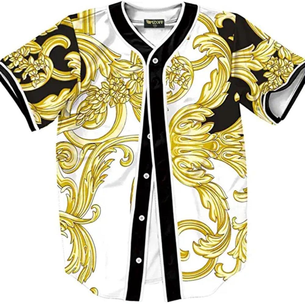 PIZOFF Men's Arc Bottom Baseball Jersey